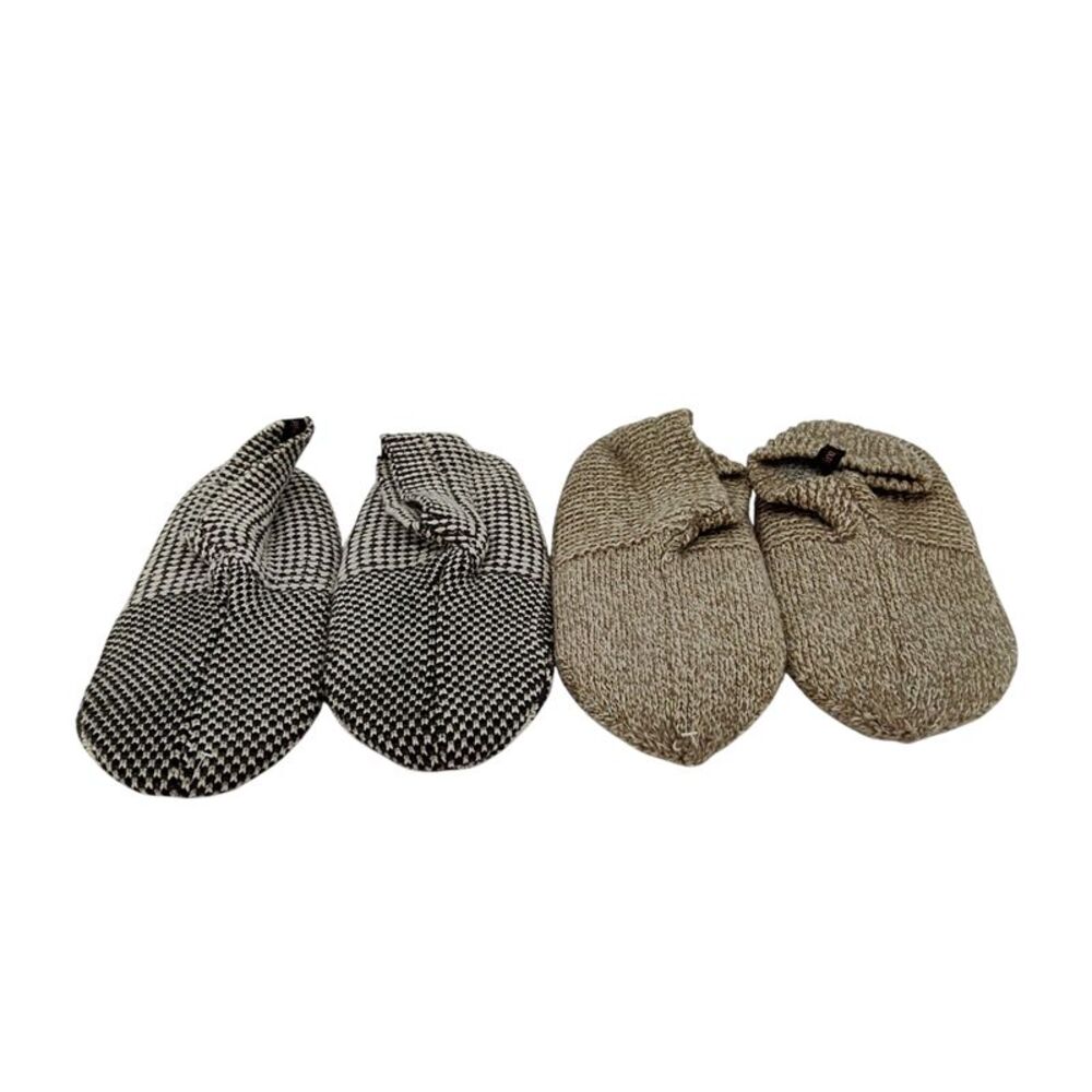 Quince Women Fleece Lined Gripper Slippers (2-pack) Shoes Gray OS